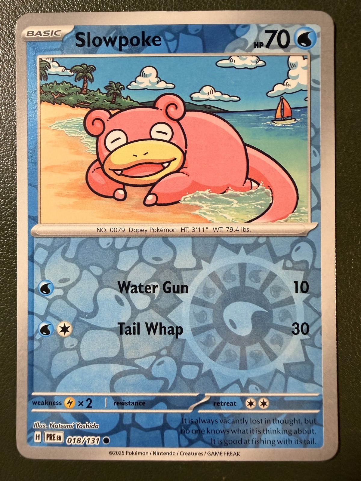 Pokemon TCG Slowpoke 18/131 Prismatic Evolutions SV8.5 Reverse Holo NM