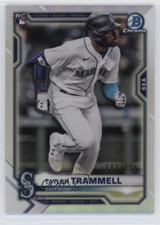2021 Bowman Chrome Refractor /499 Taylor Trammell #61 Rookie RC
