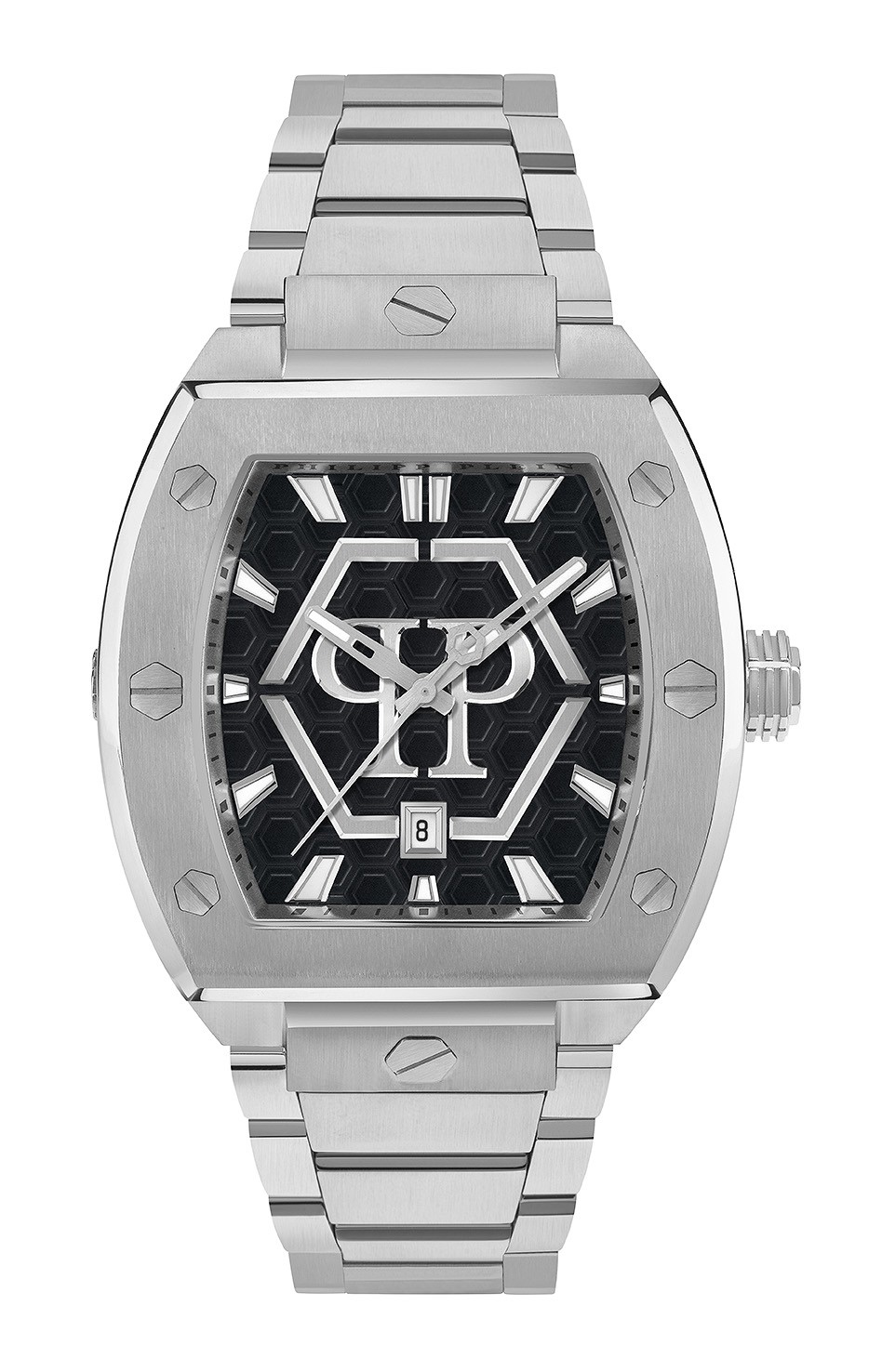Philipp Plein Silver Mens Analogue Watch The Hexagon Phantom PWPUA0725 - Image 2