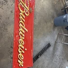 Vintage 2004 Budweiser Beer Banner Vinyl Large 114" x 34" Garage Man Cave Decor