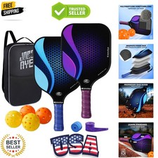Pickleball Paddles Set of 4 or 2, USAPA Approved Fiberglass Rackets with Outd...
