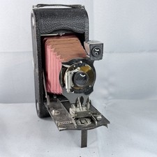 Antique Kodak No. 3 Folding Pocket Camera Red Bellows Tested Working Shutter