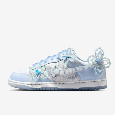 シューズ(女性用) NIKE DUNK LOW New Nike x Susan Fang Women's Dunk Low Shoes - Blue Tint (HV8575