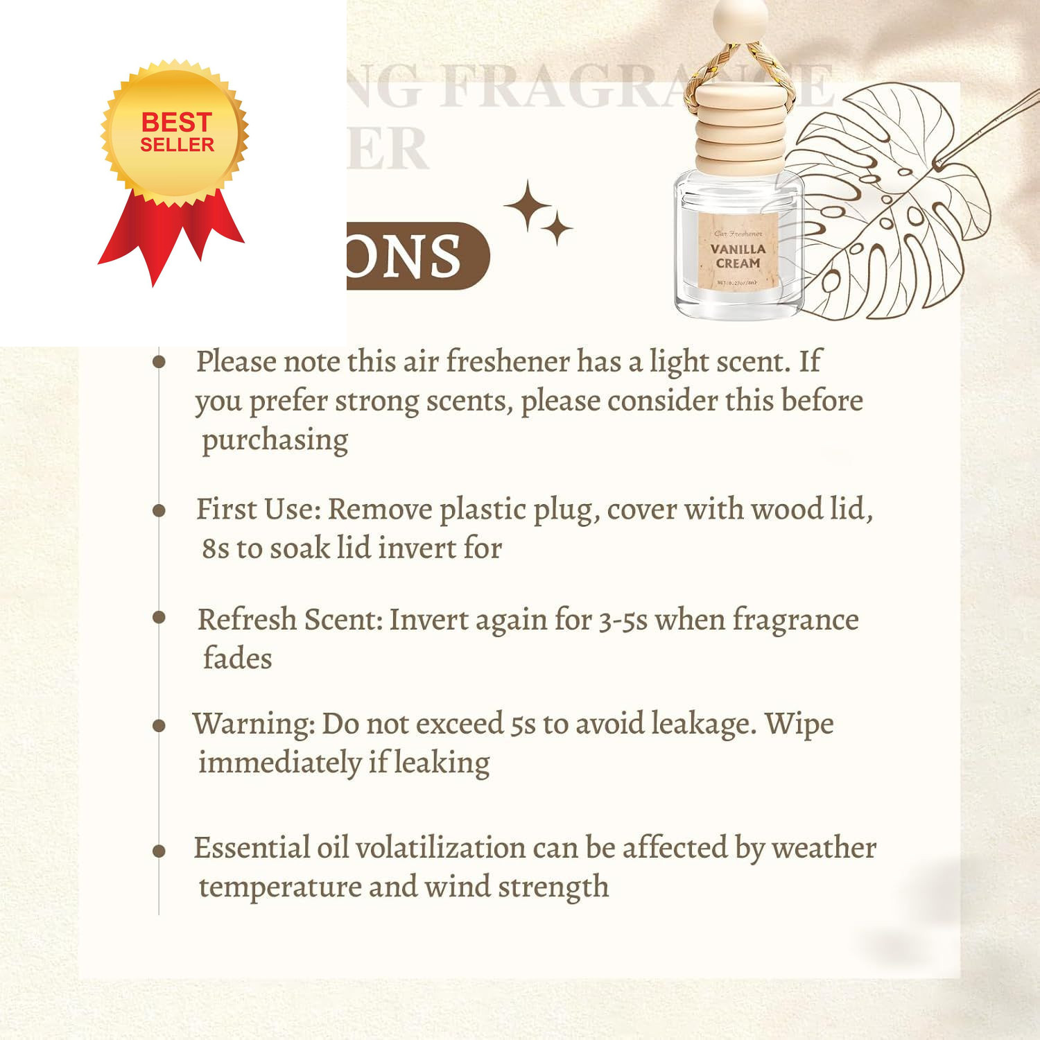 AROIC Auto-Lufterfrischer für Frauen, 6 Stück, Lufterfrischer-Diffusor,... 