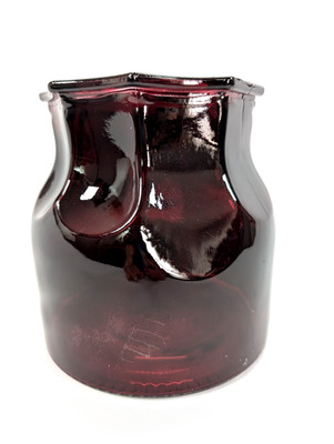 AEG Geo 6'' Purple Glass Vase with Scalloped Top Edge