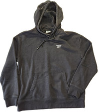 Reebok Identity Women's Large Black Hoodie Pullover Sweatshirt Activewear Logo