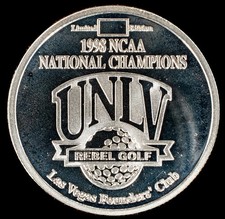 1998 UNLV Rebel Champions .999 Silver Medallion  Golf Founders Club
