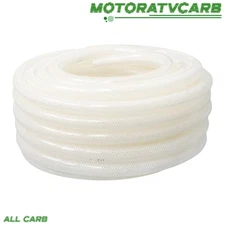 ALL-CARB 50 Ft 1/2" × 3/4" High Pressure Braided Clear PVC Vinyl Tubing 15Bar