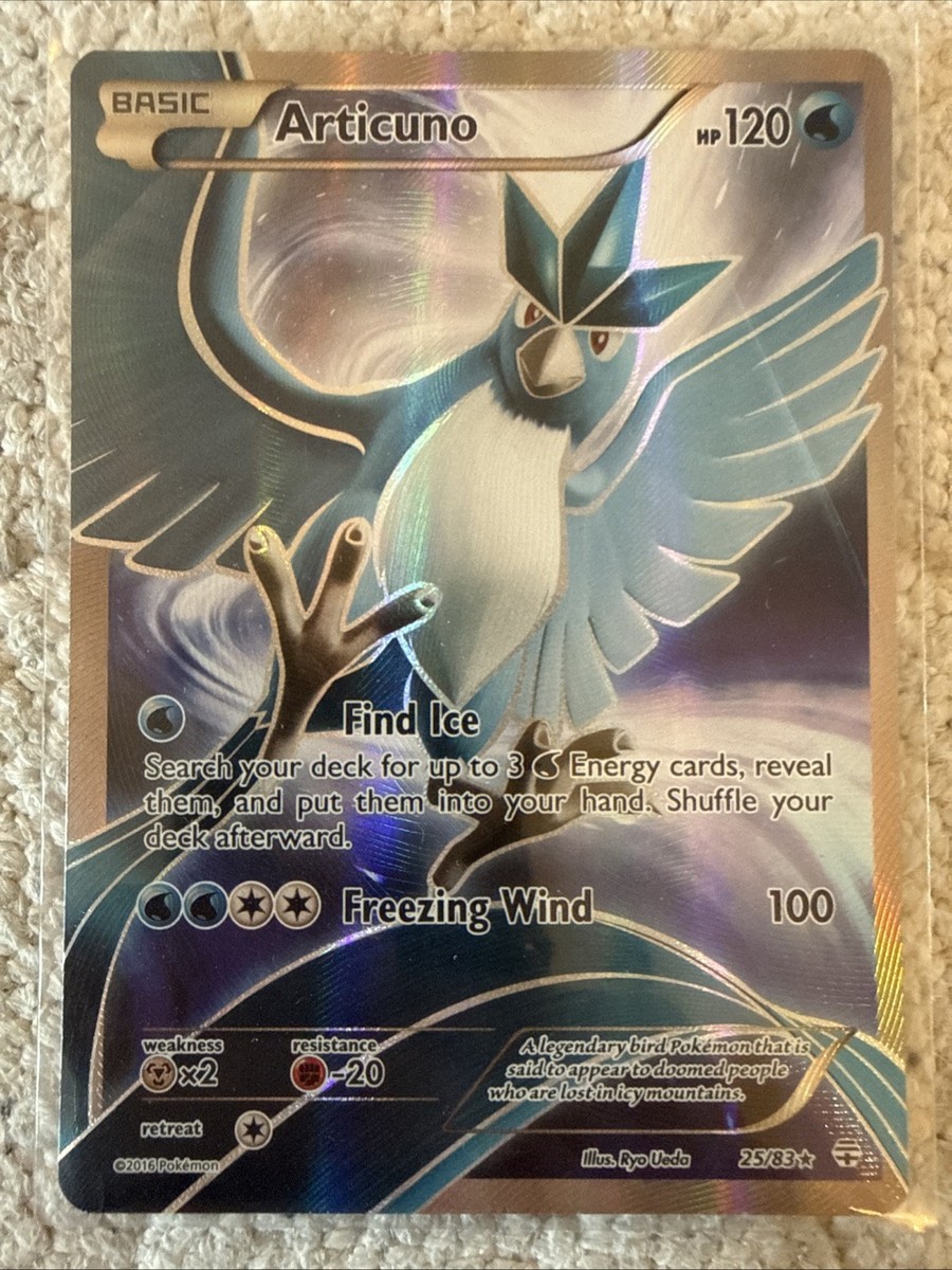 Pokémon TCG Articuno Generations 25/83 Holo Full Art Water 2016