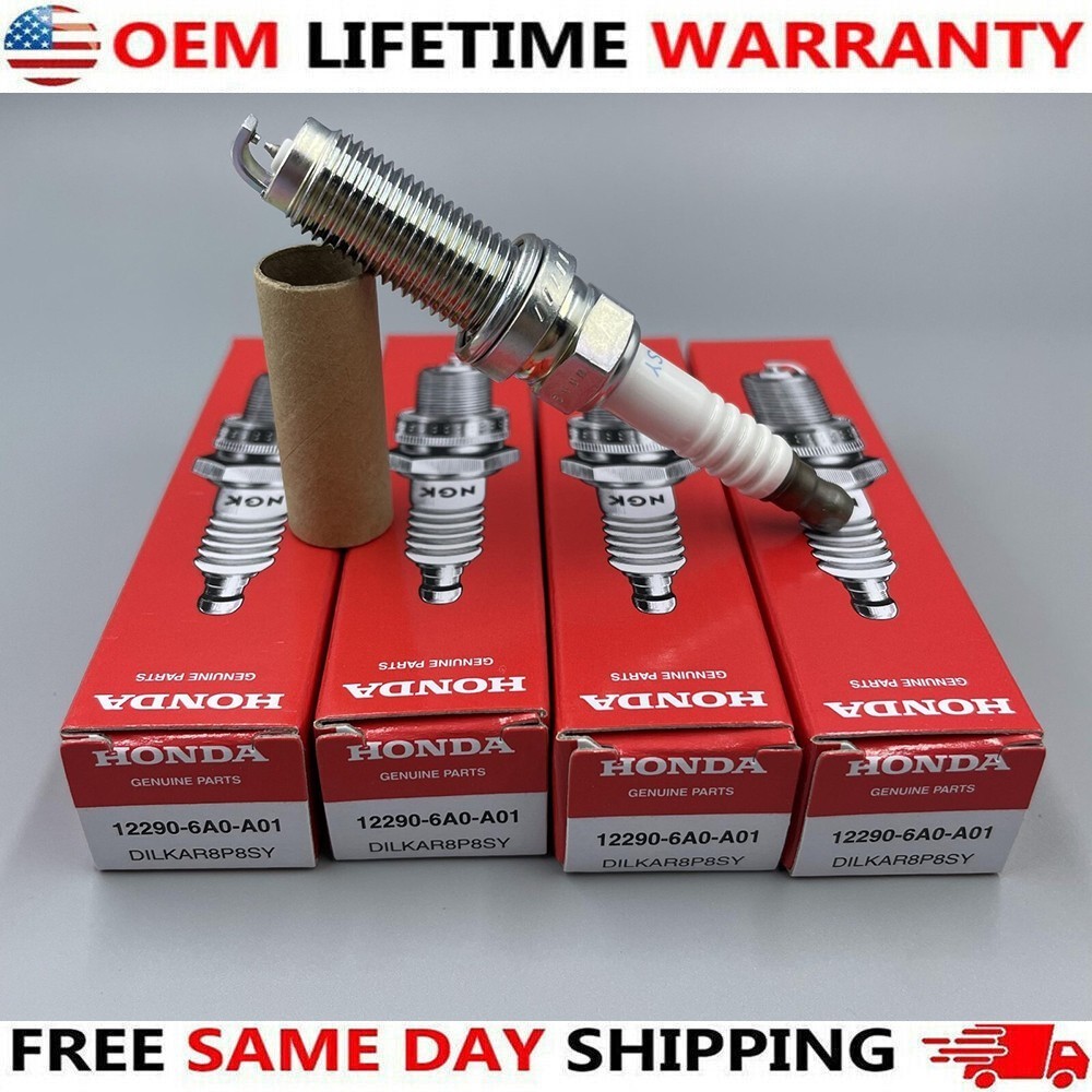 12290-6A0-A01 NGK 92411 DILKAR8P8SY 4 Laser Iridium Spark Plugs Civic CR-V