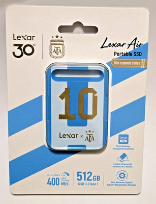 Lexar SL260 512GB Air Portable External SSD USB 3.2 Gen Argentina Messi edition