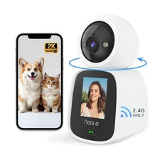 Noorio Two Way Video Calling Camera, 2K One Click Call Pet Camera Indoor with...