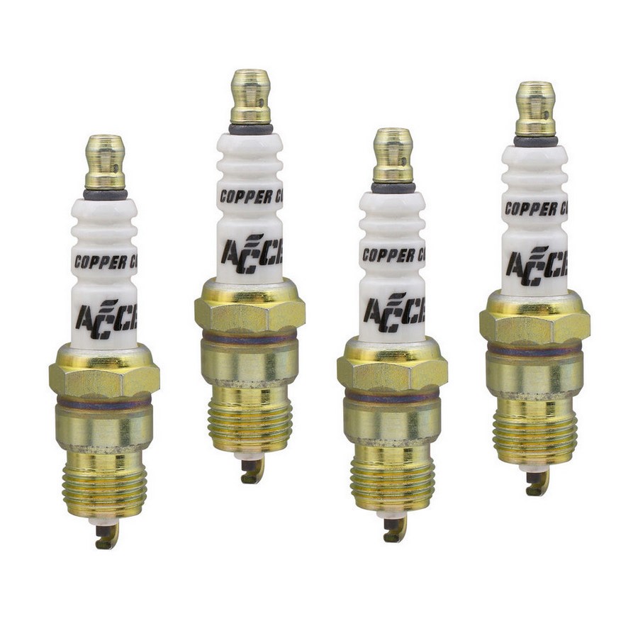 ACCEL 0276S-4 Shorty Spark Plugs Set of 4 with 14mm Thread