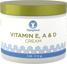 Revitalizing Vitamin E, A  D Cream  4 Oz Jar  by Piping Rock