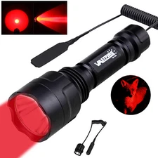 Hunting LED Flashlight Torch 800Yards Red Light with Battery Coyote Hog Varmint