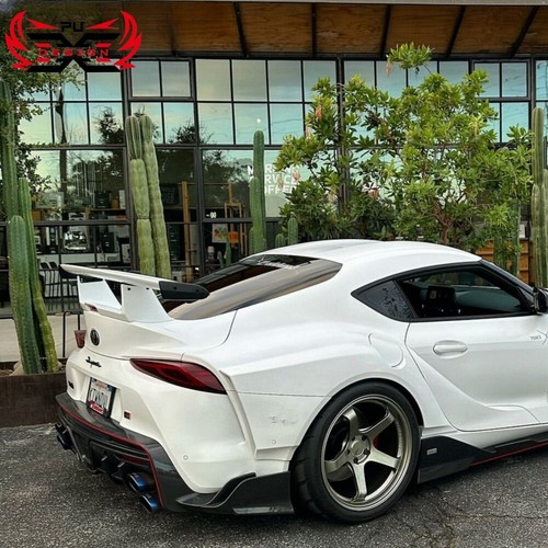 FOR 2019-2024 SUPRA A90 A91 MK5 T STYLE REAL CARBON FIBER REAR BUMPER DIFFUSER - Picture 10 of 18