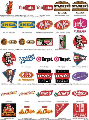 160 PLUS LEBENSMITTELGETRÄNKEGESCHÄFTE PLUS WEITERE LOGOS STICKMASCHINE DESIGNS PES USB - Bild 5 von 12