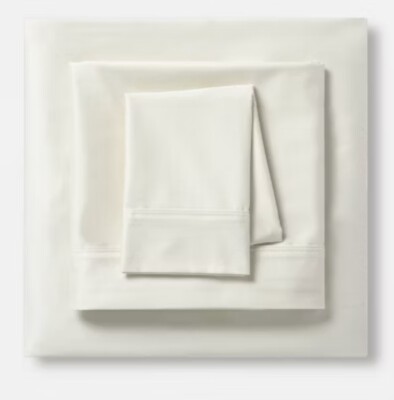 400 Thread Count Solid Performance Sheet Set Queen Off White Color