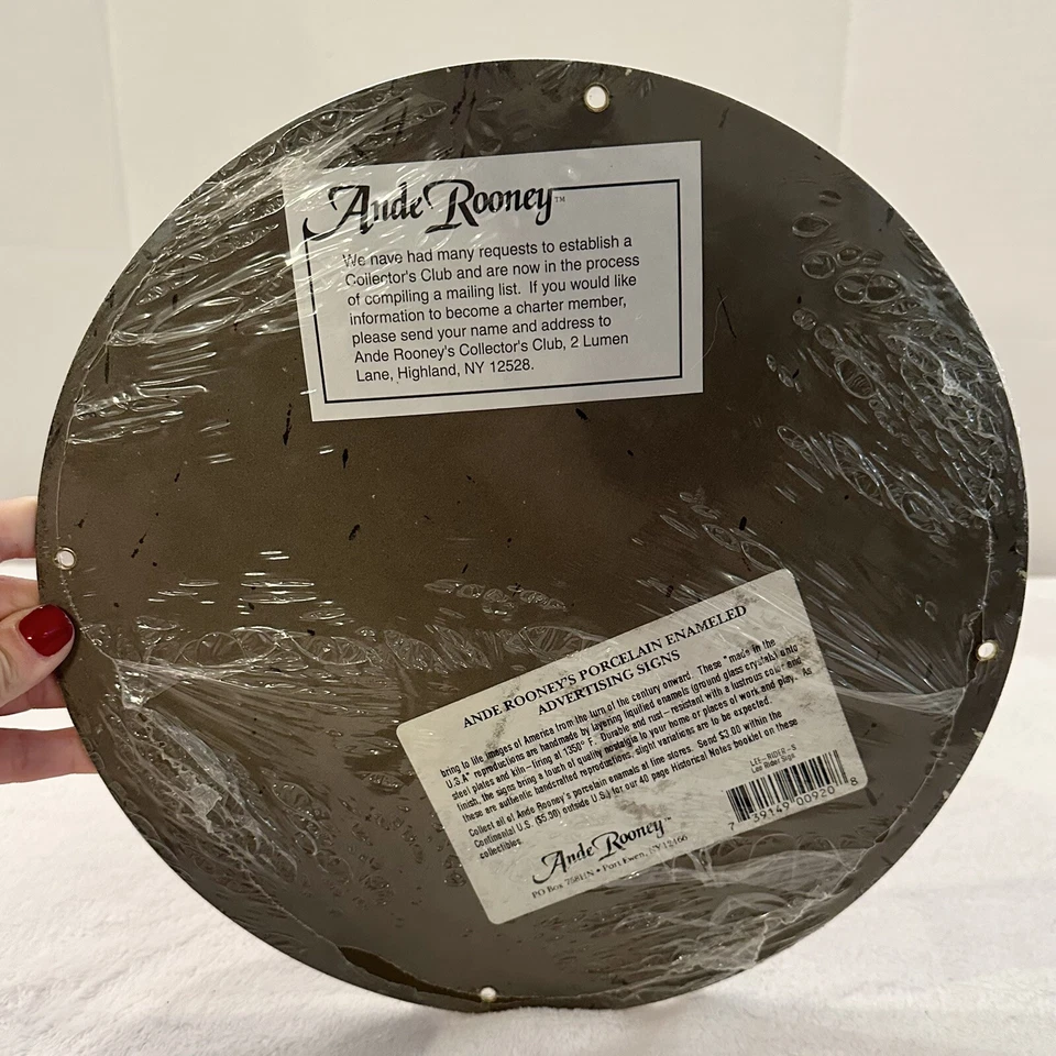 Vtg WEAR Lee RIDERS ROUND 11" METAL SIGN Cowboy Western Wear Advertising Rooney - Image 2 of 4