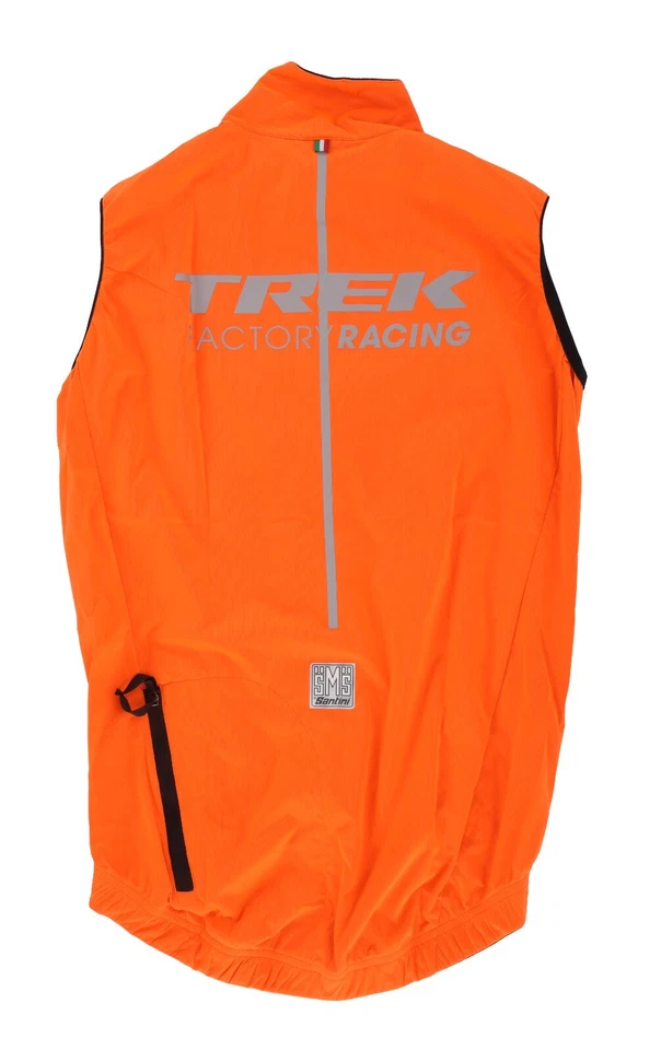 Santini Trek Factory Racing Team Issue Cycling Rain Wind Vest + Jacket XS Hi Viz - Image 4 of 4