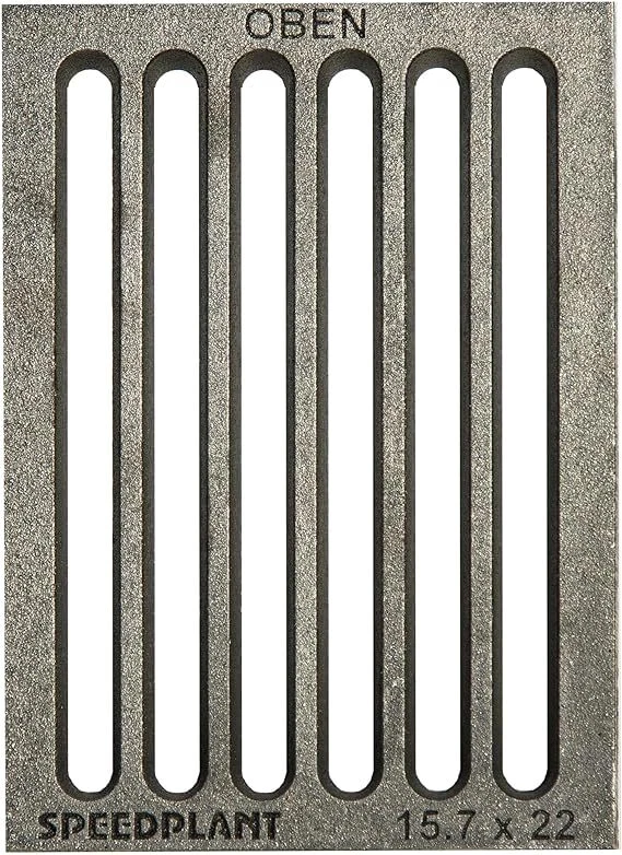 SPEEDPLANT Hochwertiger Ascherost 15,7 x 22 cm Ofenrost Kaminrost Tafelrost Feuerrost