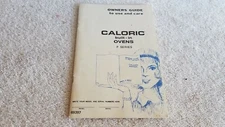 Owners Manual Guide Caloric Built In Ovens P Series Vintage Instructions Booklet