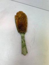 Celluloid Hair Brush Vanity Accessory Green Vtg