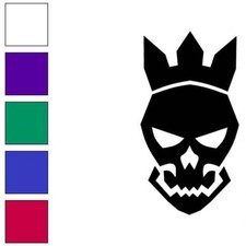 Skull Crown, Vinyl Decal Sticker, Multiple Colors Sizes 7241