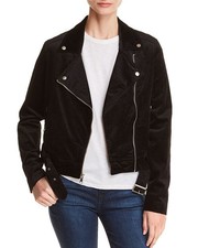 Paige Shanna Corduroy Velvet Jacket Black Velvet Cord 100% Exclusive Xs ($295) N