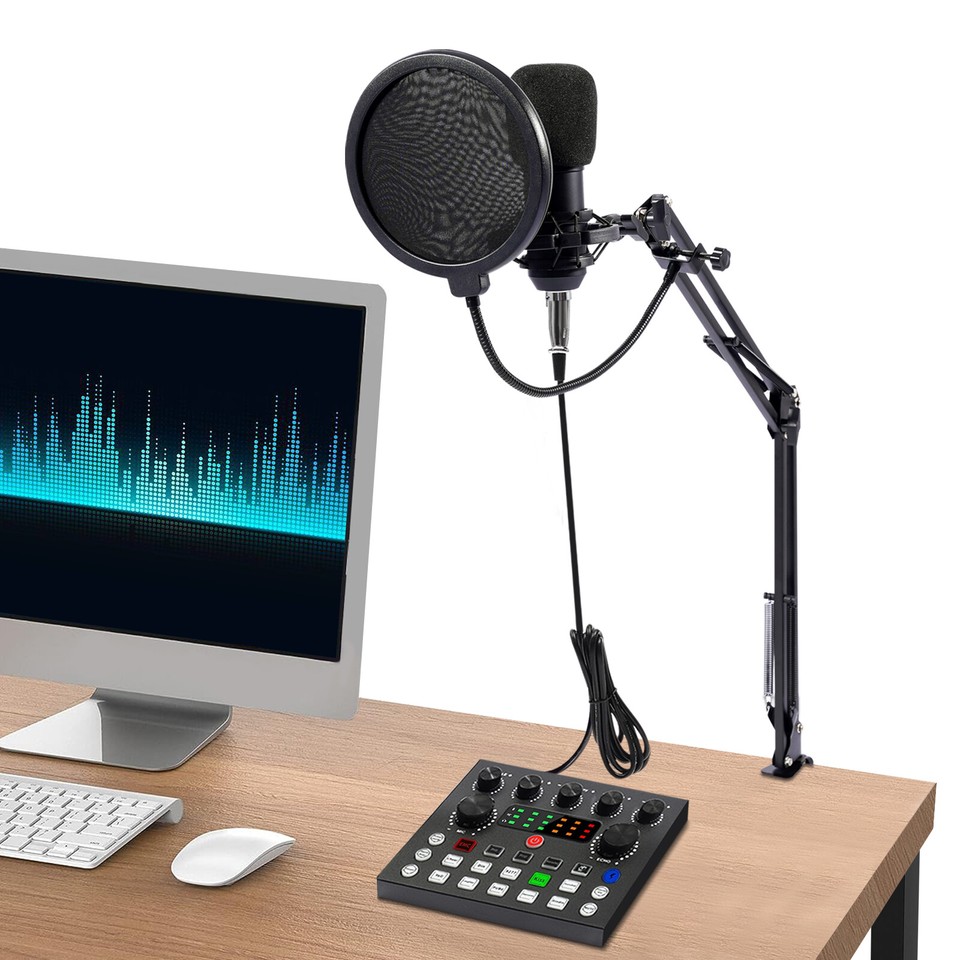 Podcast Equipment Bundle Home Studio Recording Kit Music Mixer
