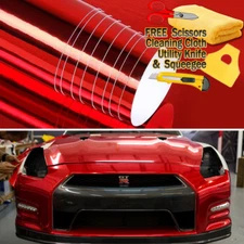 36" x 60" Red Chrome Mirror Vinyl Film Wrap Sticker Decal Stretchable 3ft x 5ft
