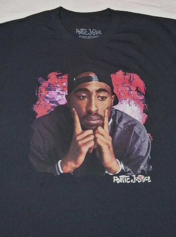 Poetic Justice Shirt Mens XXL Black 2Pac Tupac Shakur Lucky Janet