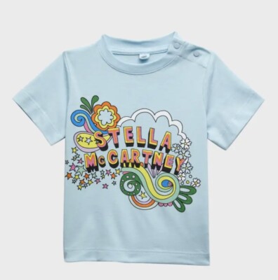 Stella McCartney Girl's Tee with Stella Logo Love to Dream Print Sz 12 Months