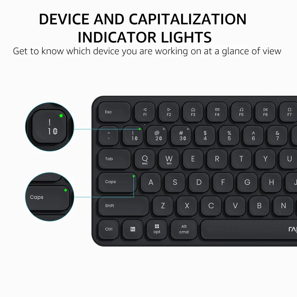 Keyboard and Mouse Combo 2.4G/Bluetooth 5.0/4.0 Wireless Keyboard Mouse Set - Image 4 of 4