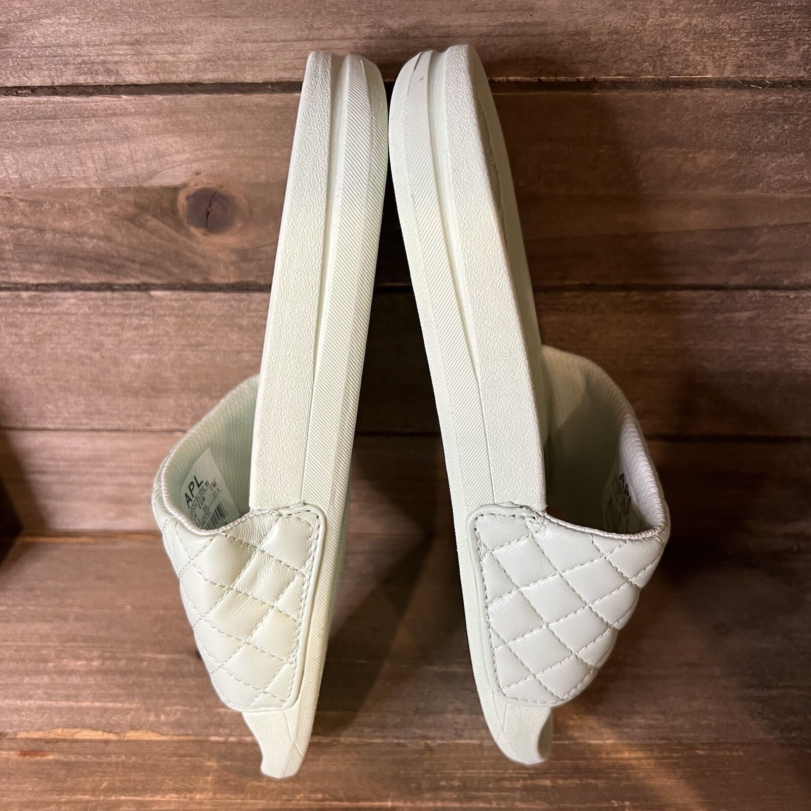 Scarpe sandali slide donna APL Lusso verde chiaro come nuovi taglia 5 M nuovi senza scatola