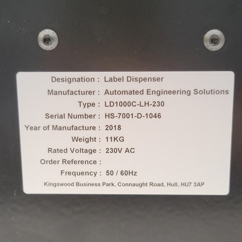 Computype LD1000C-LH-230 Automatic Barcode Label Dispenser 230VAC 50/60Hz - Picture 4 of 7
