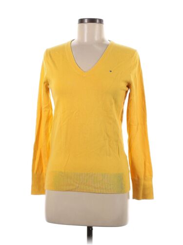 Tommy Hilfiger Women Yellow Pullover Sweater M