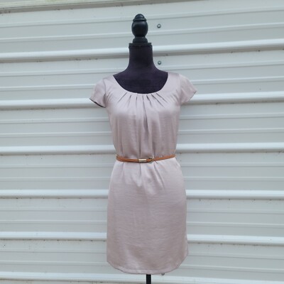 h&m grey satin dress NWT H&M Bubble Hem Satin Cocktail Dress Sleeveless Pleated Gray Sz 4