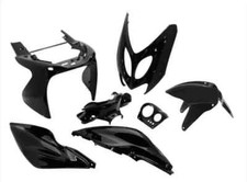 SET 7 PIECES FAIRINGS BLACK YAMAHA 50 YQ AEROX / R 1997-2013
