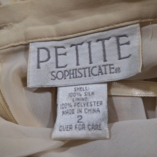 Vintage Petite Sophisticate 100% Silk skirt size 2 - Picture 4 of 5