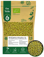 Omveda Bio Mungbohnen 1Kg (2 X 1Kg) | Sprossen & Dal | GrüNe Bohnen | Vegan