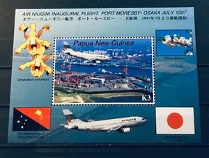 PAPUA NEW GUINEA # 923. MINI SHEET, FIRST FLIGHT - AIR NIUGINI. MNH