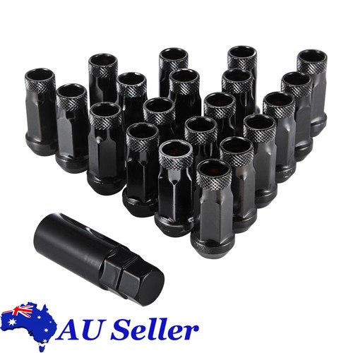 20Pc Chrome M14x1.5 Spline Tuner ET Lug Nut+Key Fit Land Rover Cone Seat Wheel