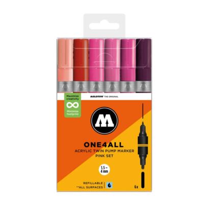 Molotow ONE4ALL Marker -  Acrylic Twin Pink Set Deko Home DIY Streetart Sketch