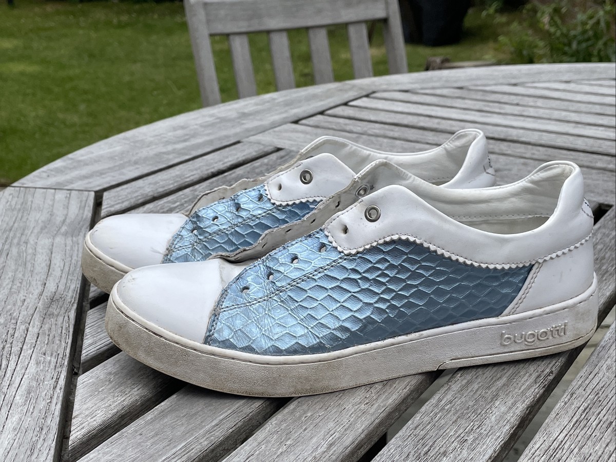 Metallic Bugatti Shoes Women's Trainers With High Sole In