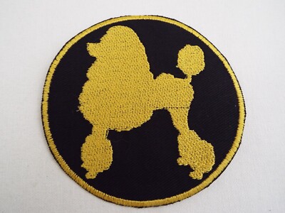 Retro 50's Poodle 5'' Embroidery Iron-on Patch (E17)