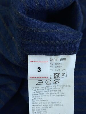 visvim 23AW/DUGOUT SHIRT S/S/Size3/Wool/NVY/Stripe/0222905011008