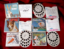 3 View Master 3-D viewers with 29 Reels 1950s-60s LOT OF THREE