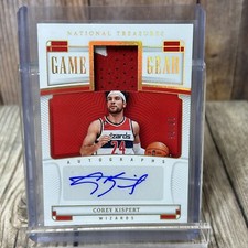 2022-23 Panini National Treasures Corey Kispert Game Gear #'d 10/25 Auto RPA