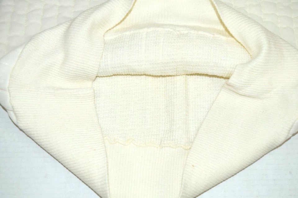 Camisa Térmica Vintage Munsingwear Talla S/M Años 60 Marfil Suave Interior Tejido Waffle Foto 4 de 4